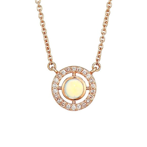 Astley Clarke Jewelry - Astley Clarke 14K Rose Gold Opal & Diamond Pendant